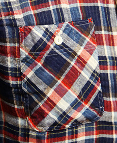 Sugar Cane Light 奬饤ȡSC35982DOUBLE WEAVE HERRINGBONE CHECK 3/4 SLEEVE WORK SHIRT ʬµ֥륬إܡå