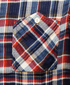 Sugar Cane Light 奬饤ȡSC35982DOUBLE WEAVE HERRINGBONE CHECK 3/4 SLEEVE WORK SHIRT ʬµ֥륬إܡå