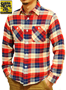 SUGAR CANE 奬  SC25931SOFT TWILL CHECK WORK SHIRT եȥĥå