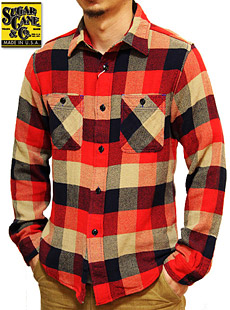 SUGAR CANE 奬  SC25932SOFT TWILL CHECK WORK SHIRT եȥĥå