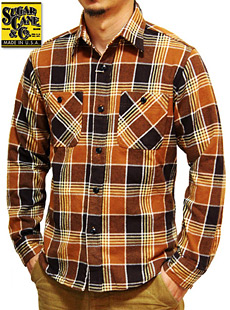 SUGAR CANE 奬  SC25933TWILL CHECK WORK SHIRT ĥå