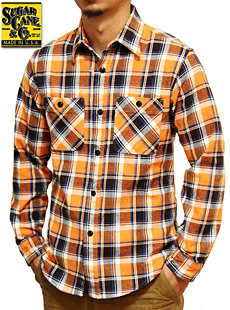 SUGAR CANE 奬  SC25936TWILL CHECK WORK SHIRT ĥå