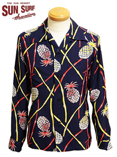 SUN SURF 󥵡աSS26004L/S HAWAIIAN SHIRTS Ĺµϥ [ PINEAPPLE&CANE ]