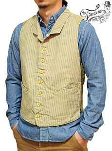 SUGAR CANE  Mister Freedom 奬 ߥե꡼ࡡSC12783 6.8oz.  HEMP/COTTON STRIPE HACENDADO WAISTCOAT إץåȥ󥹥ȥ饤ץɥȥ ٥