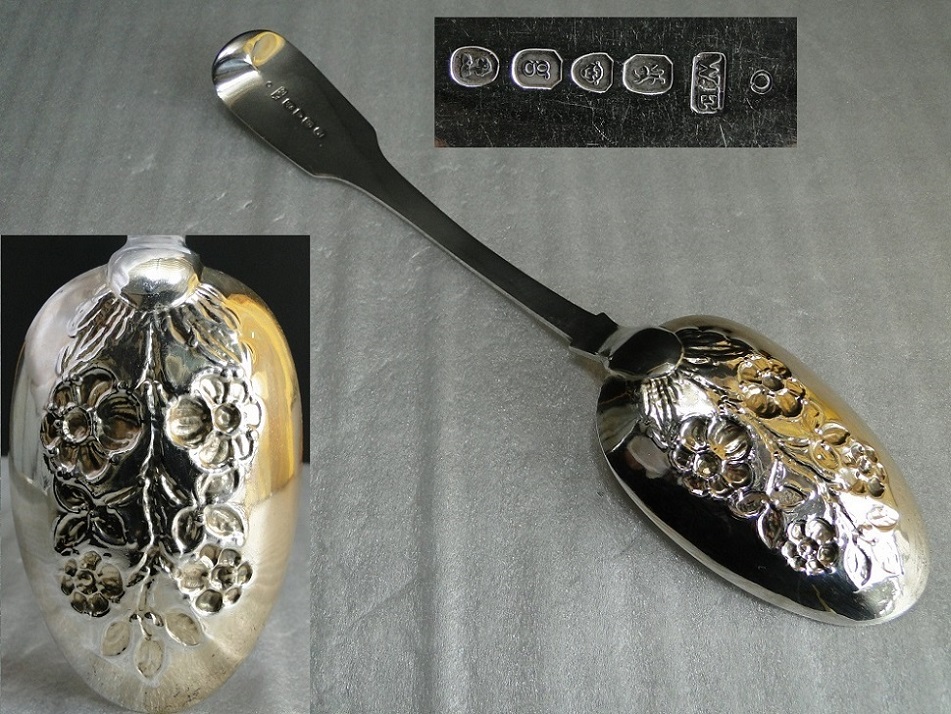 純銀製のフルーツスプーン ベリースプーン ジョージアン イギリス