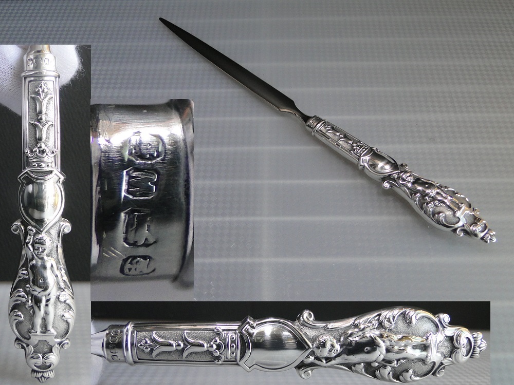 【Adie & Lovekin Ltd】【純銀ハンドル】レターナイフ 1889年 Adie & Lovekin Ltd】【純銀ハンドル】レターナイフ 1889年