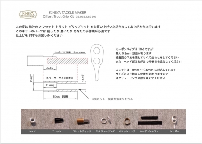 KINEYAさんから、楽しいおもちゃ（Offset Trout Grip Kit）の